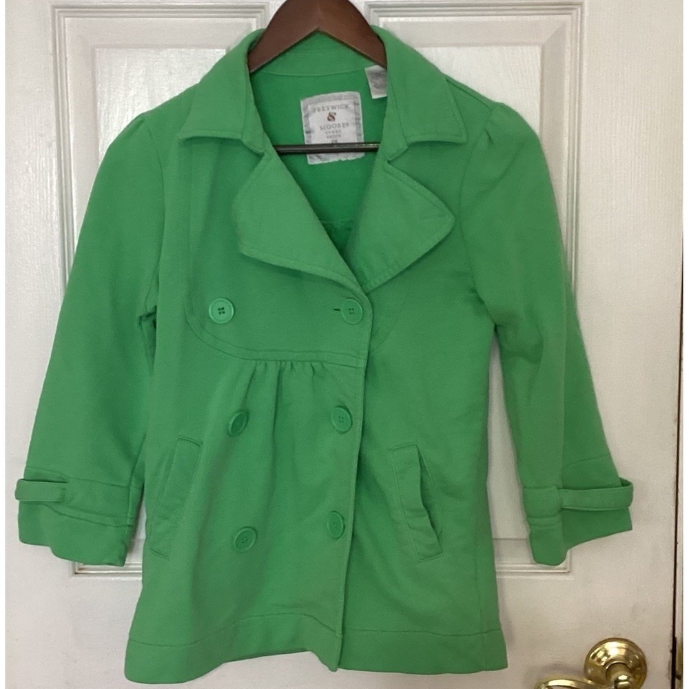 Preswick and Moore Sport Petite Medium Jacket/ Blazer Lime Green Double-Breasted